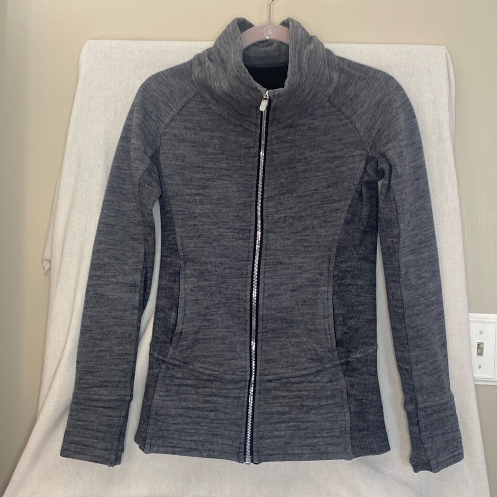 Lululemon Radiant Jacket II Full Zip Sweater Heather Gray Women’s Size 4